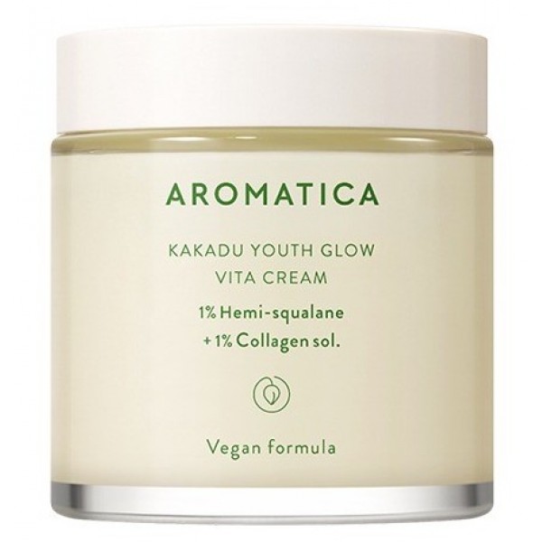 

крем со скваланом, коллагеном и сливой какаду aromatica kakadu youth glow vita cream 1% hemisqualane + 1% collagen sol.