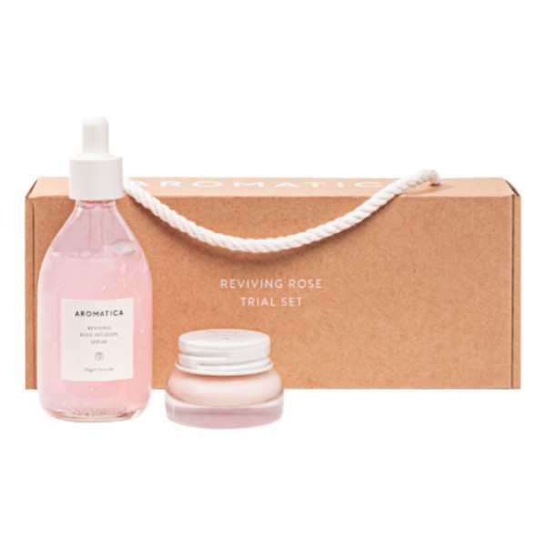 

набор восстанавливающих средств для лица с дамасской розой aromatica reviving rose trial set