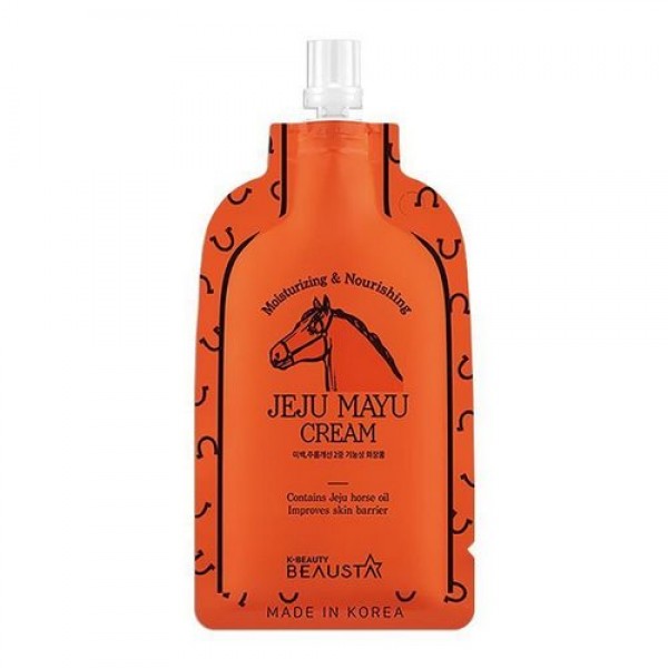 

интенсивный питательный крем для лица с лошадиным маслом beausta jeju mayu cream