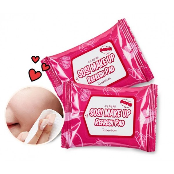 

пады для снятия макияжа berrisom sos make up refresh pad