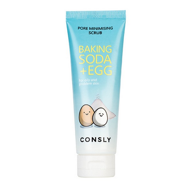 

скраб для лица с содой и яичным белком consly baking soda egg pore minimising scrub
