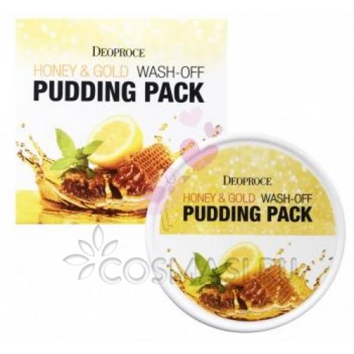 Маска для лица с медом и золотом Deoproce Honey & Gold Wash-Off Pudding Pack фото-1