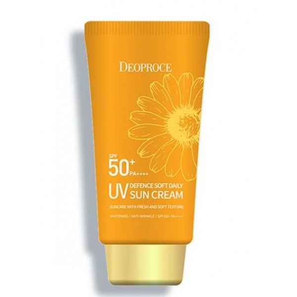 

мягкий ежедневный солнцезащитный крем deoproce uv defence soft daily sun cream spf50+ pa++++