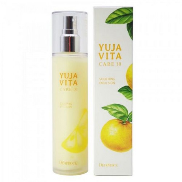 

успокаивающая цитрусовая эмульсия deoproce yuja vita care 10 soothing emulsion