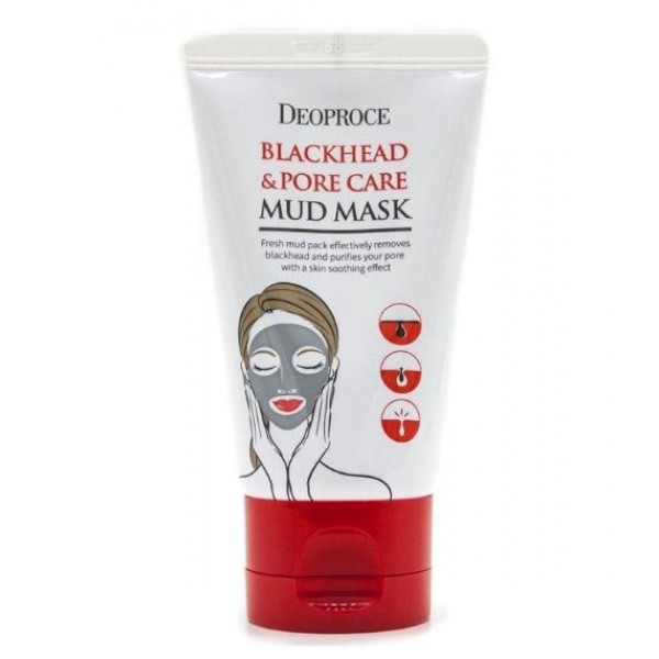 

маска грязевая сужающая поры deoproce blackhead & pore care mud mask