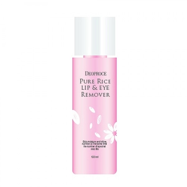 

лосьон для снятия макияжа на рисовой воде deoproce pure rice lip & eye remover