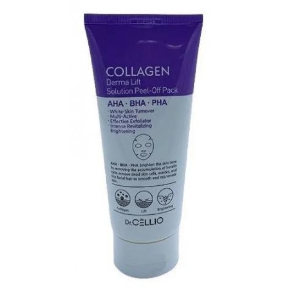 

маска для лица с коллагеном dr.cellio collagen derma lift solution peel off pack