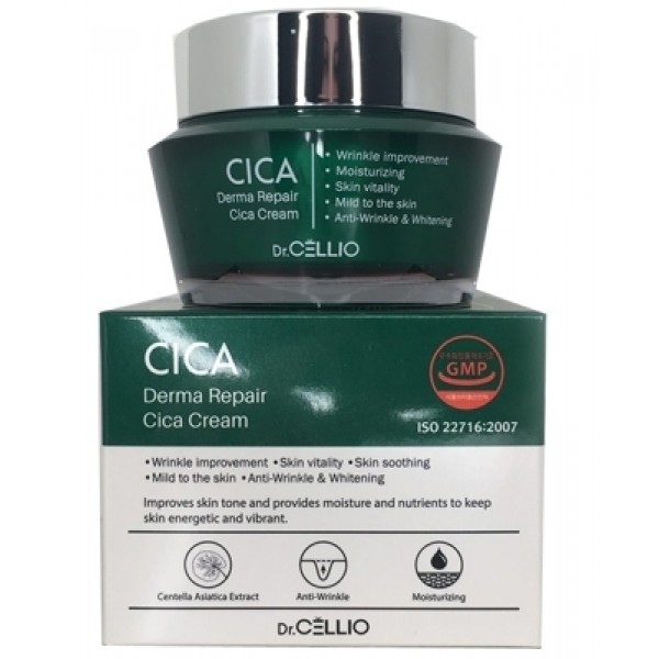 

крем для лица восстанавливающий с центеллой азиатской dr.cellio derma repair cica cream