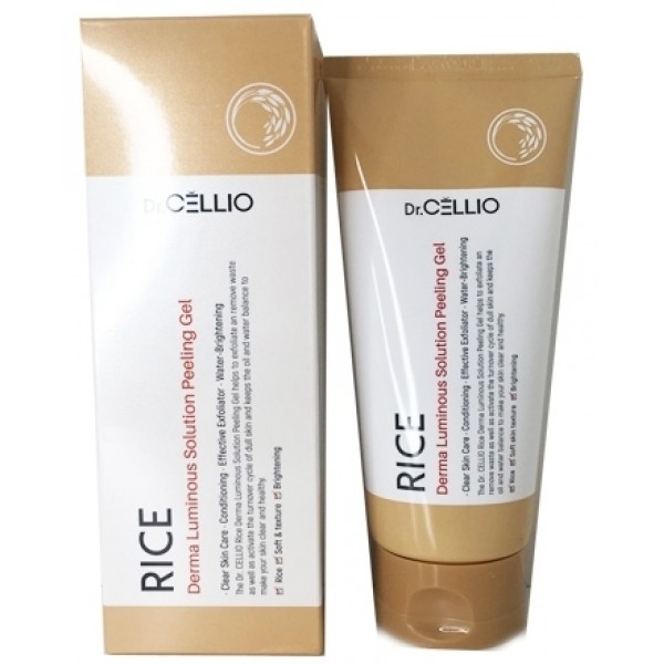 

пиллинг-гель с экстрактом рисовых отрубей dr.cellio rice derma luminous solution peeling gel