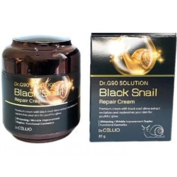

крем для лица с муцином улитки dr.cellio g90 solution black snail repair cream