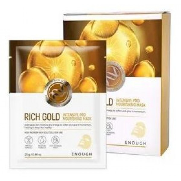 

тканевая маска с золотом enough rich gold intensive pro nourishing mask