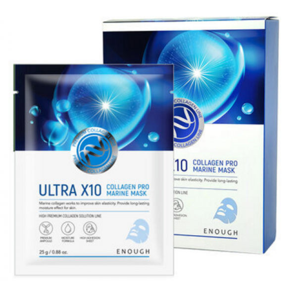 

тканевая маска с коллагеном enough ultra x10 collagen pro marine mask