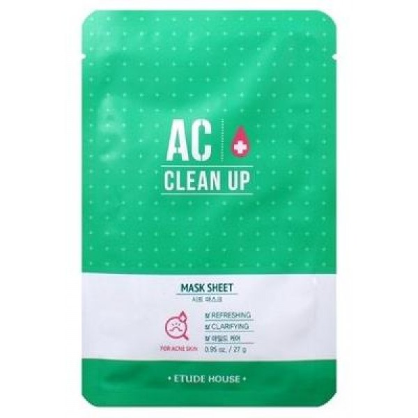 

маска тканевая для проблемной кожи etude house ac clean up mask sheet