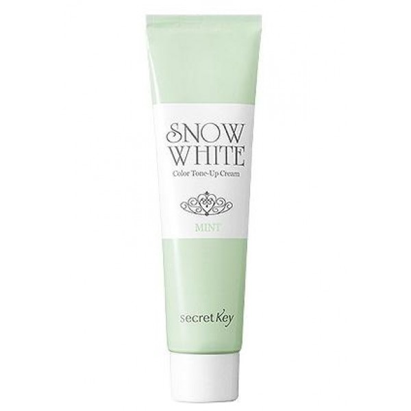 крем для лица осветляющий secret key snow white color tone up cream mint