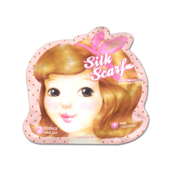 

маска для волос восстанавливающая etude house silk scarf double care hair mask