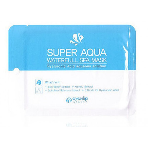 

тканевая маска для лица с морской водой eyenlip super aqua waterfull spa mask