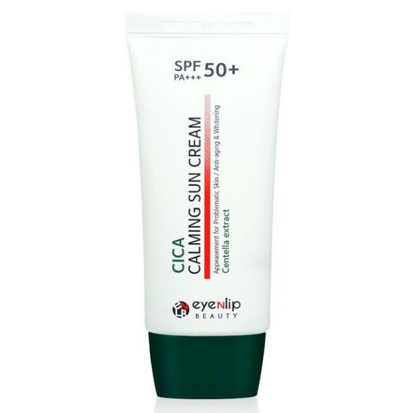 

солнцезащитный крем с центеллой eyenlip cica calming sun cream spf+++ 50 +++