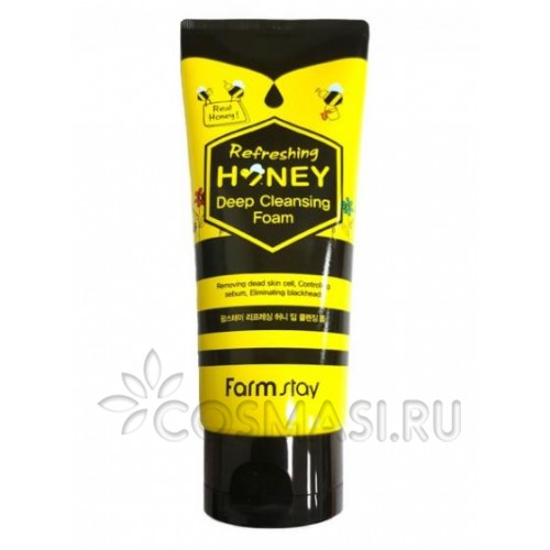 Пенка глубокого очищения с экстрактом меда FarmStay Refreshing Honey Deep Cleansing Foam фото-1