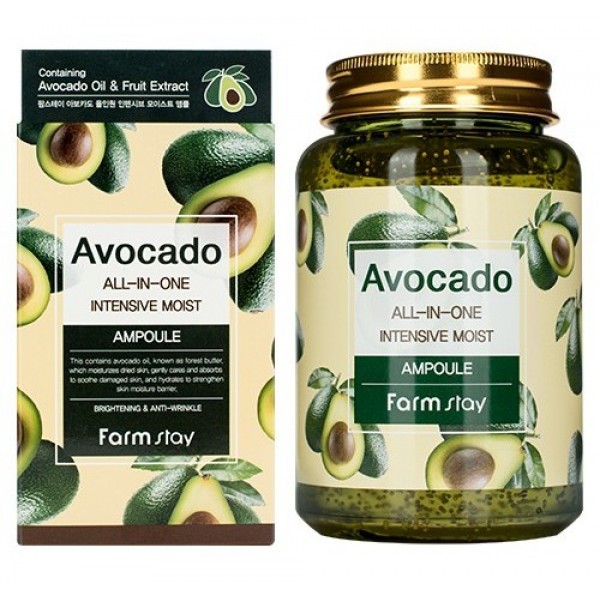 

многофункциональная ампульная сыворотка с экстрактом авокадо farmstay avocado all-in-one intensive moist ampoule