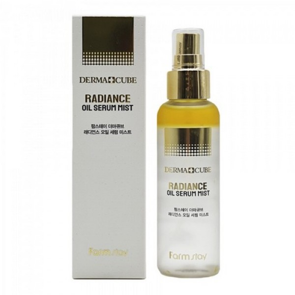 

масляная сыворотка-спрей для сияния кожи farmstay derma cube radiance oil serum mist