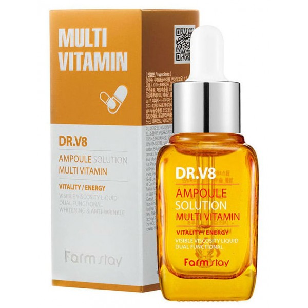 

ампульная сыворотка мультивитаминная farmstay dr.v8 ampoule solution multi vitamin