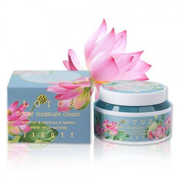 

глубоко увлажняющий крем с экстрактом лотоса jigott lotus flower moisture cream