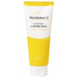 Маска для лица ночная тонизирующая с витамином с Jigott Vita Solution 12 Synergy Sleeping Pack