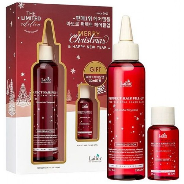 

филлер для восстановления волос (новогодний набор) la'dor merry christmas perfect hair fill-up