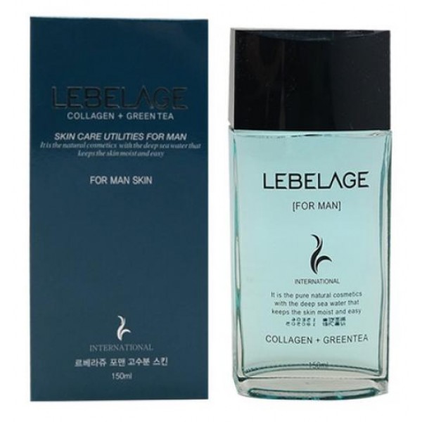 

увлажняющий тонер для мужчин с коллагеном и зеленым чаем lebelage collagen+green tea skincare utilites for men skin