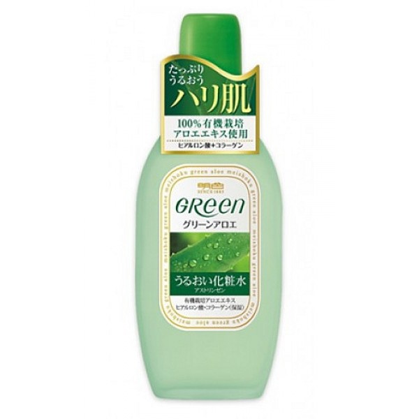 

лосьон, увлажняющий и подтягивающий кожу лица meishoku green plus aloe astringent