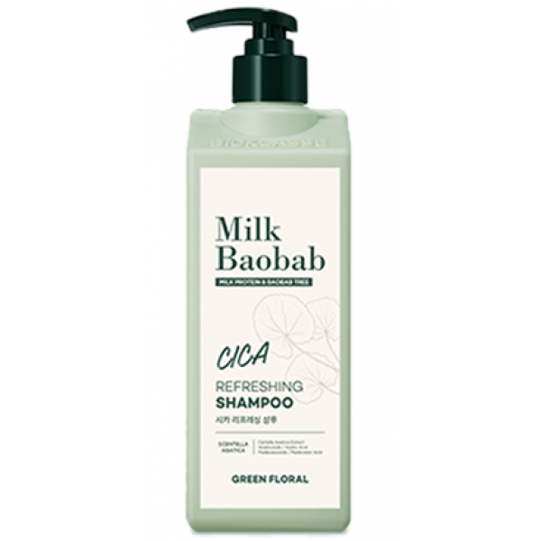 

шампунь для волос с центеллой азиатской milkbaobab cica refreshing shampoo