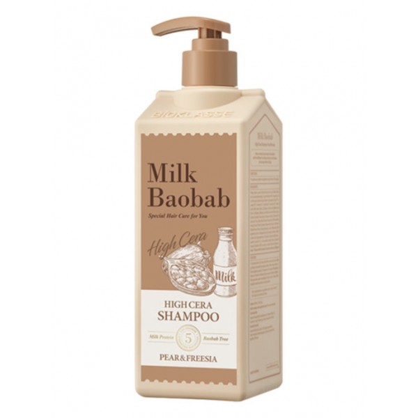 

шампунь для волос с ароматом груши и фрезии milkbaobab high cera shampoo pear & freesia