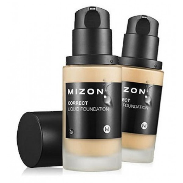 

тональная основа mizon correct liquid foundation