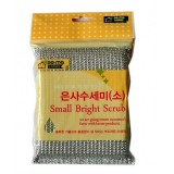 Губка – скраббер с серебряной нитью для мытья посуды Myungjin Small Bright Scrub