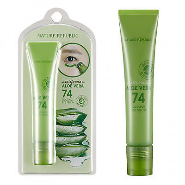 

сыворотка для глаз с экстрактом алоэ с роликом nature republic california aloe vera 74 cooling eye serum