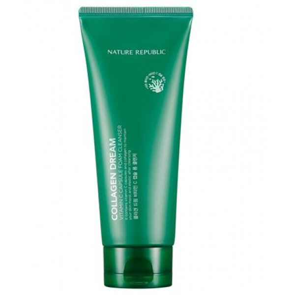 

пенка для умывания с коллагеном nature republic collagen dream vitamin c capsule foam cleanser