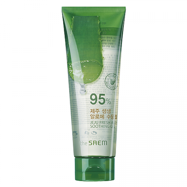 

гель с алоэ универсальный увлажняющий the saem jeju fresh aloe soothing gel 95%_tube