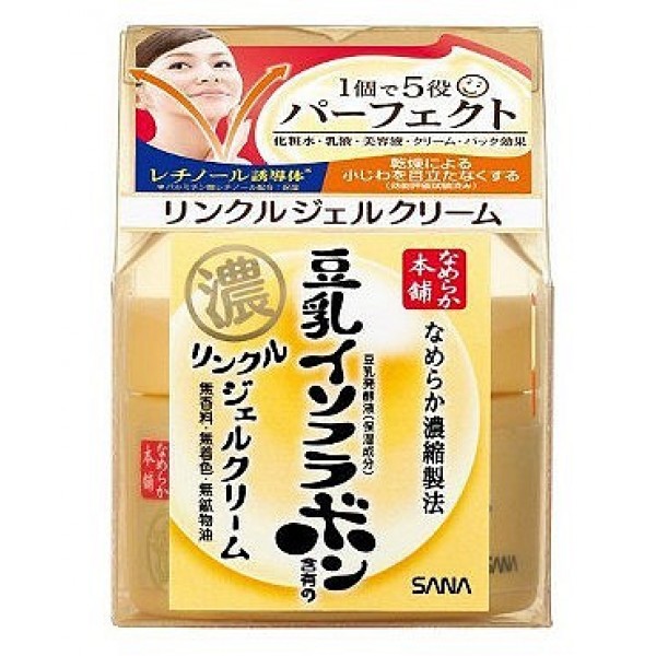 

подтягивающий крем-гель с изофлавонами сои sana soy milk haritsuya wrinkle gel cream