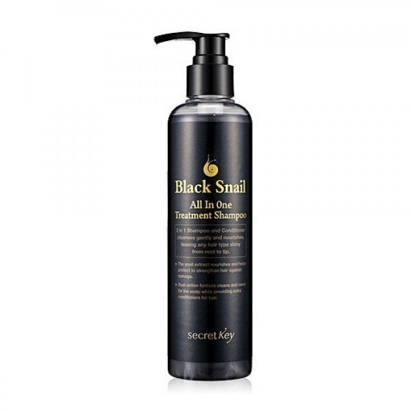 

шампунь для поврежденных волос улиточный secret key black snail all in one treatment shampoo