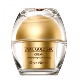 Крем для лица с 24к золотом и экстрактом улитки SeanTree Snail Gold 24K Cream