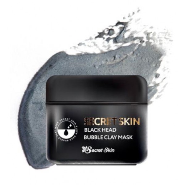 

маска для лица пузырьковая secret skin black head bubble clay mask