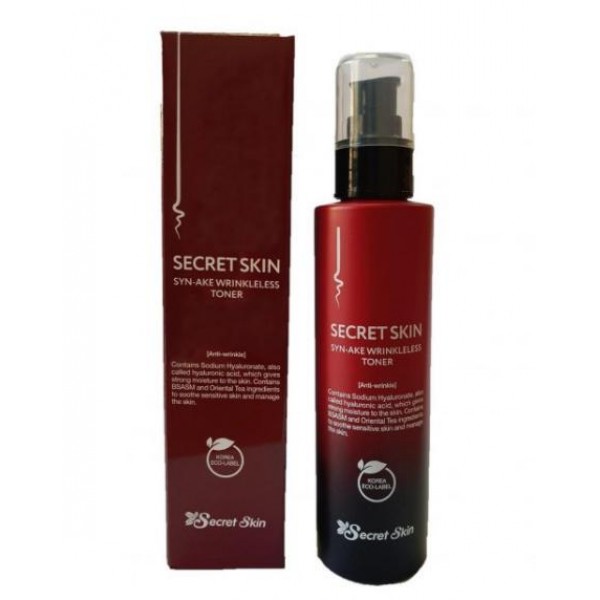 

тонер для лица антивозрастной secret skin syn-ake wrinkleless toner