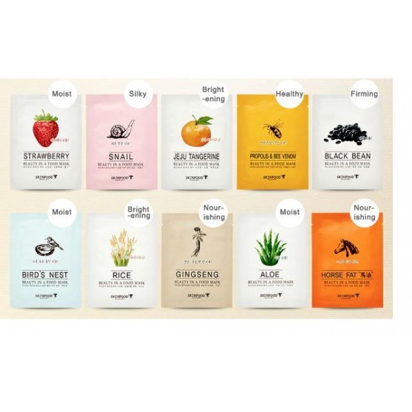 

маска для лица тканевая skin food beauty in a food mask sheet