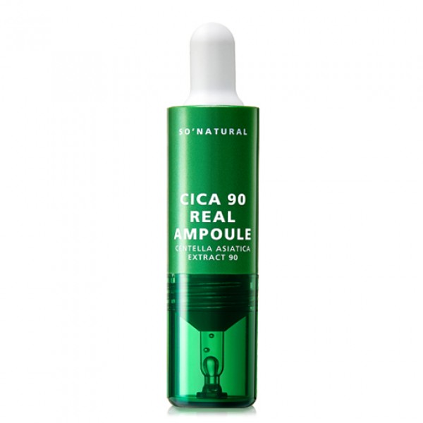 

увлажняющая сыворотка для лица с экстрактом центеллы 90% so natural cica 90 real ampoule