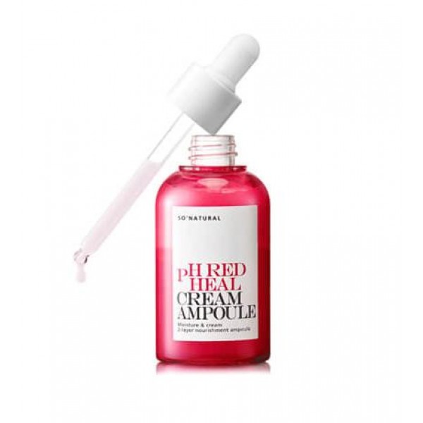 

крем-сыворотка на основе кислот so natural ph red heal cream ampoule