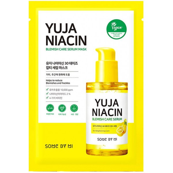 

тканевая маска для лица с юдзу some by mi yuja niacin blemish care serum mask sheet