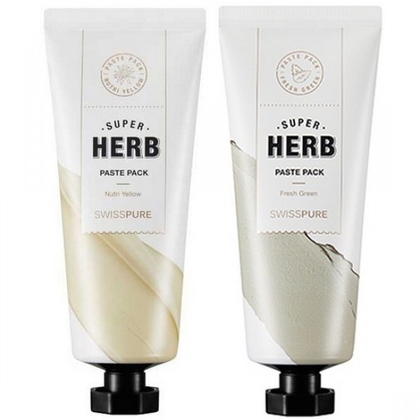 очищающая маска с глиной swisspure super herbe paste pack