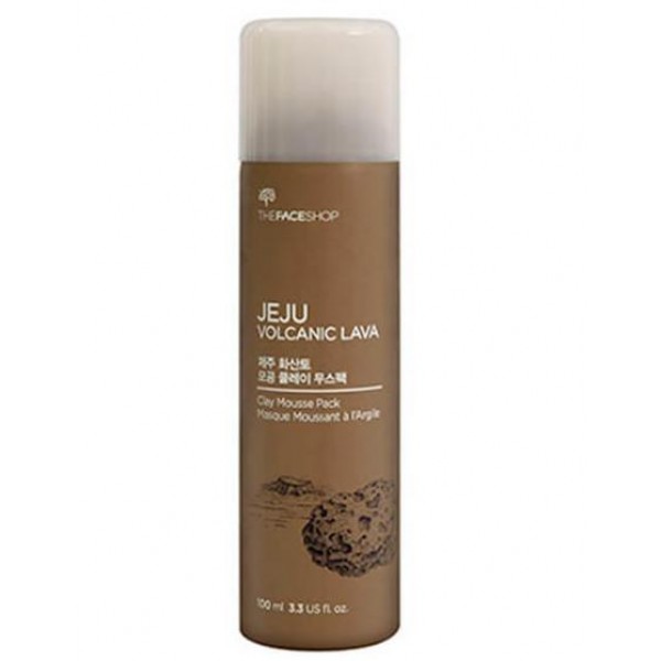 

маска-мусс для лица очищающая с вулканической лавой the face shop jeju volcanic lava clay mousse pack