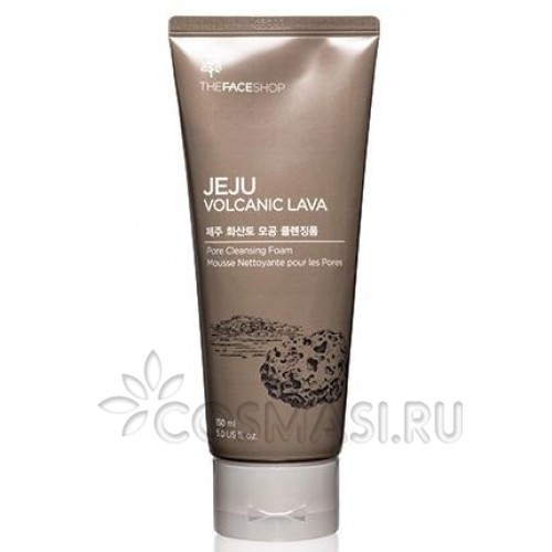 Пенка для умывания очищающая с вулканической лавой The Face Shop Jeju Volcanic Lava Cleansing Foam фото-1
