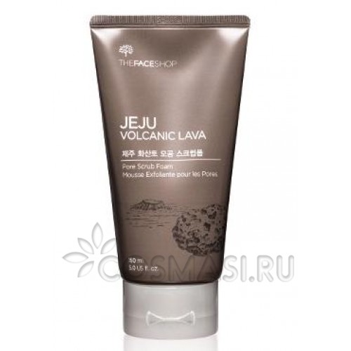 Пенка-скраб для умывания очищающая с вулканической лавой The Face Shop Jeju Volcanic Lava Scrub Foam фото-1